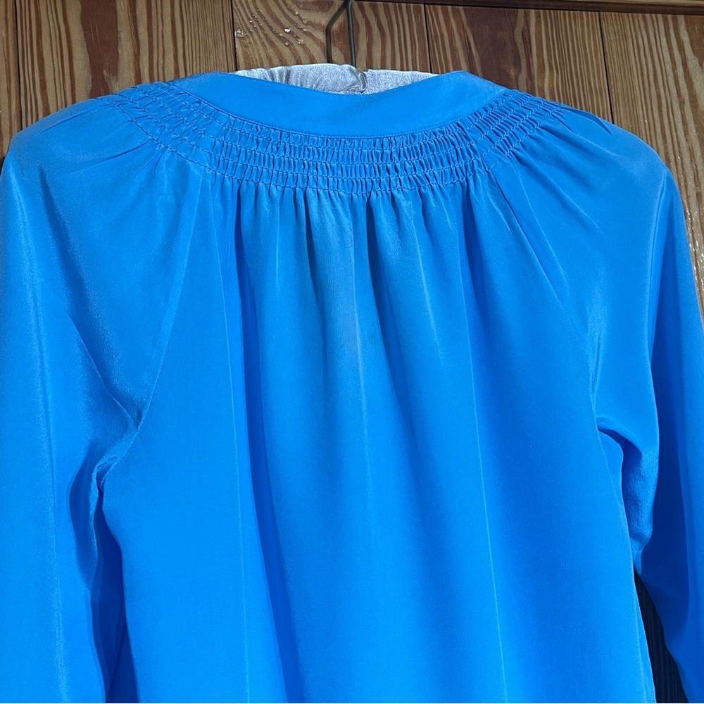 LILLY PULITZER Elsa Silk Top Caribbean Blue MSRP $178 - Picture 10 of 16